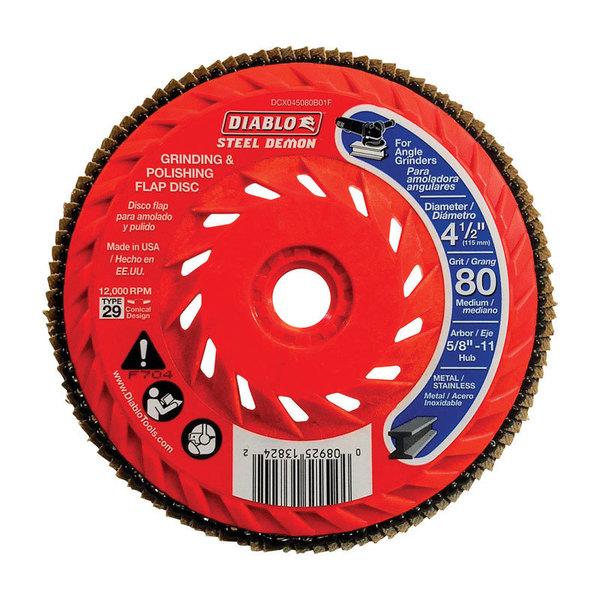 Diablo Speed Hub Flap Disc 80G DCX045080B01F